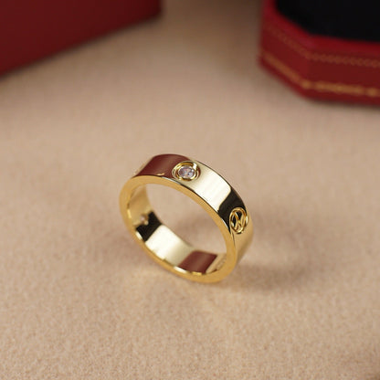 [Gaonasi Jewelry]LOVE 5.5MM 3 DIAMOND RING