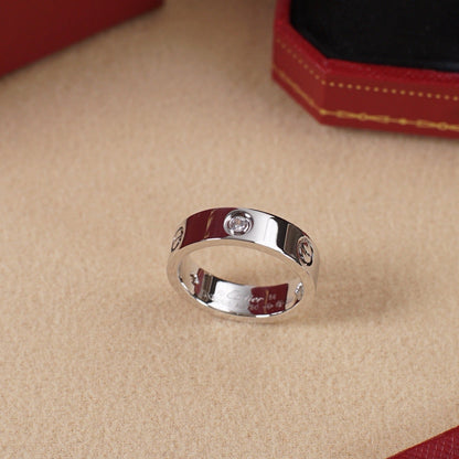 [Gaonasi Jewelry]LOVE 5.5MM 3 DIAMOND RING