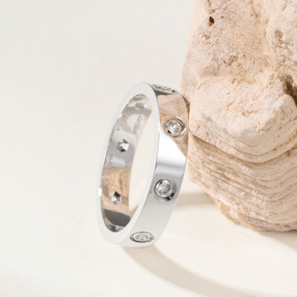 [Gaonasi Jewelry]LOVE 4MM 8 DIAMOND RING