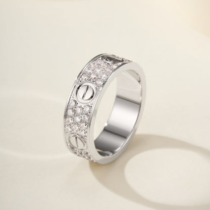 [Gaonasi Jewelry]LOVE RING 5.5MM DIAMONDS PAVED