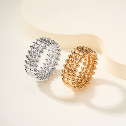 [Gaonasi Jewelry]CLASH 9.2MM DOUBLE ROW RING