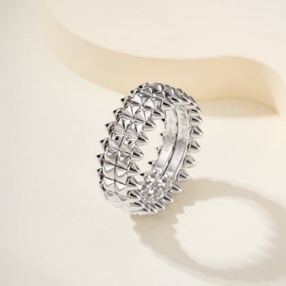[Gaonasi Jewelry]CLASH 9.2MM DOUBLE ROW RING