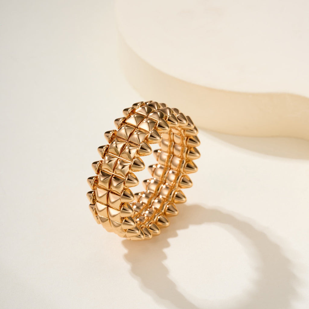 [Gaonasi Jewelry]CLASH 9.2MM DOUBLE ROW RING
