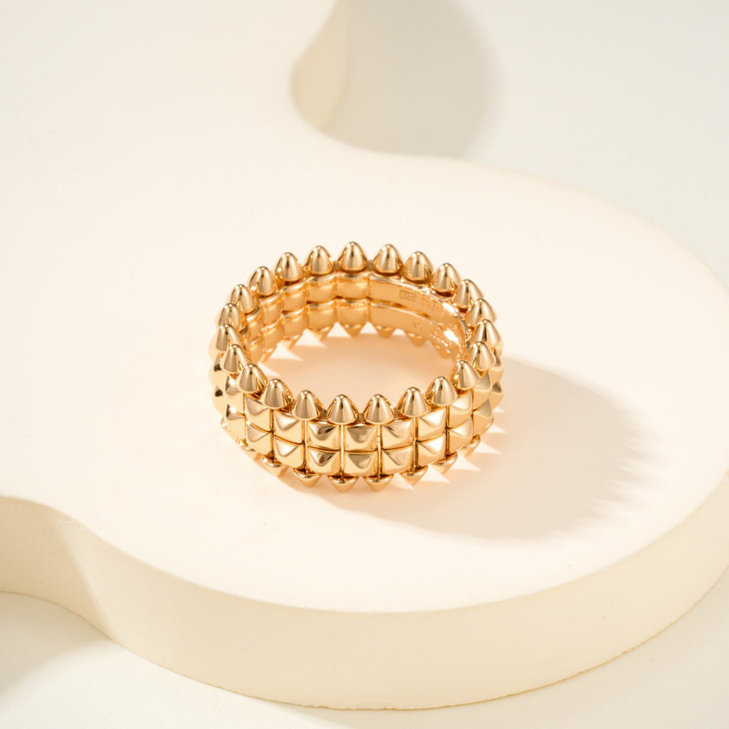 [Gaonasi Jewelry]CLASH 9.2MM DOUBLE ROW RING