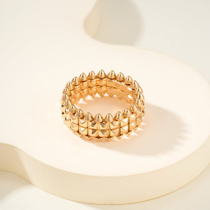 [Gaonasi Jewelry]CLASH 9.2MM DOUBLE ROW RING