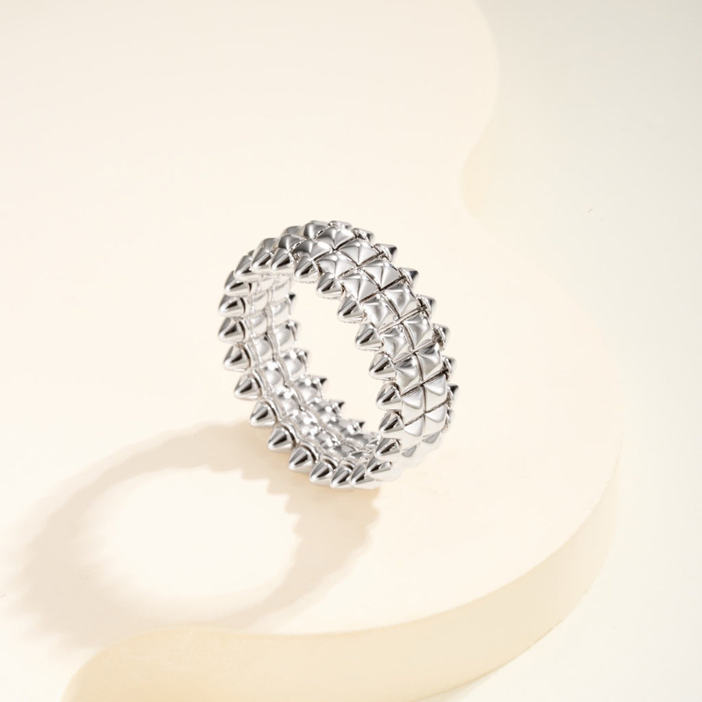 [Gaonasi Jewelry]CLASH 9.2MM DOUBLE ROW RING