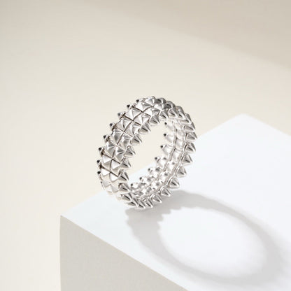 [Gaonasi Jewelry]CLASH 9.2MM DOUBLE ROW RING