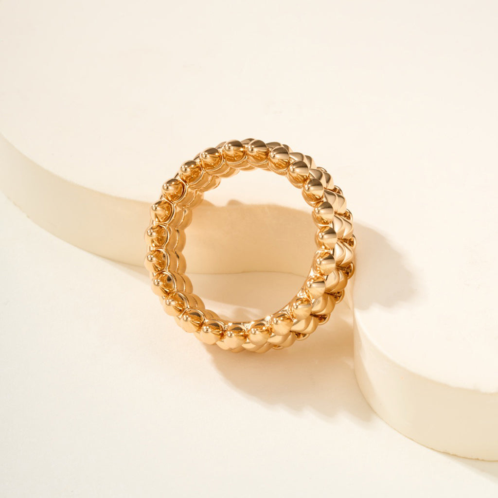 [Gaonasi Jewelry]CLASH 9.2MM DOUBLE ROW RING