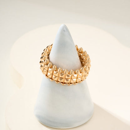 [Gaonasi Jewelry]CLASH 9.2MM DOUBLE ROW RING