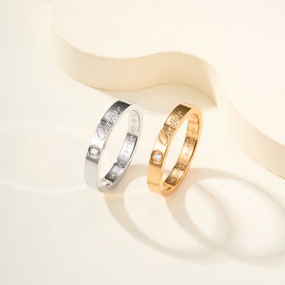 [Gaonasi Jewelry]LOVE RING 4MM 1 DIAMOND