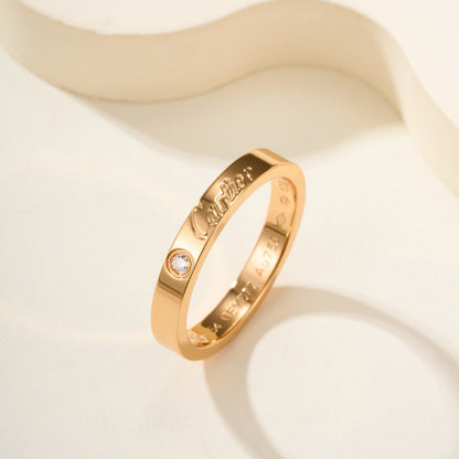 [Gaonasi Jewelry]LOVE RING 4MM 1 DIAMOND