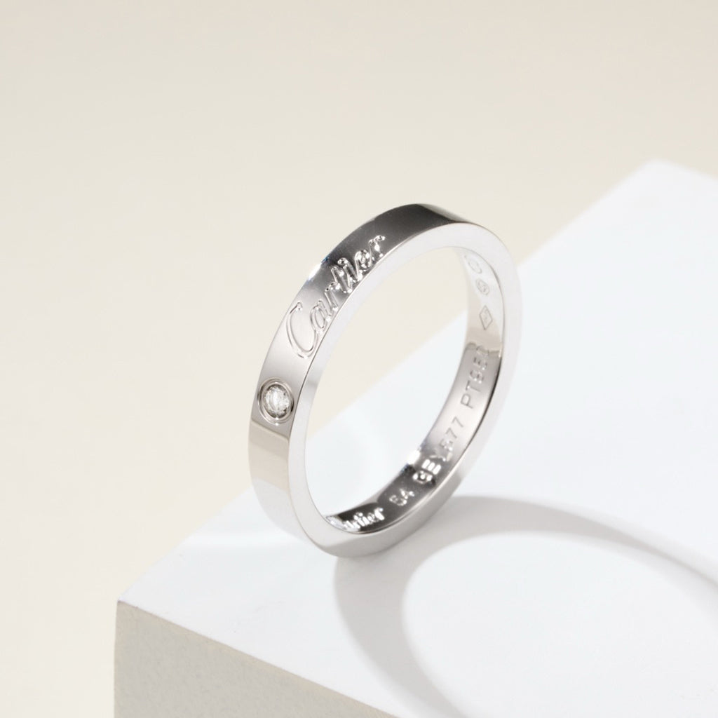 [Gaonasi Jewelry]LOVE RING 4MM 1 DIAMOND