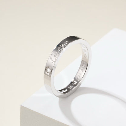 [Gaonasi Jewelry]LOVE RING 4MM 1 DIAMOND
