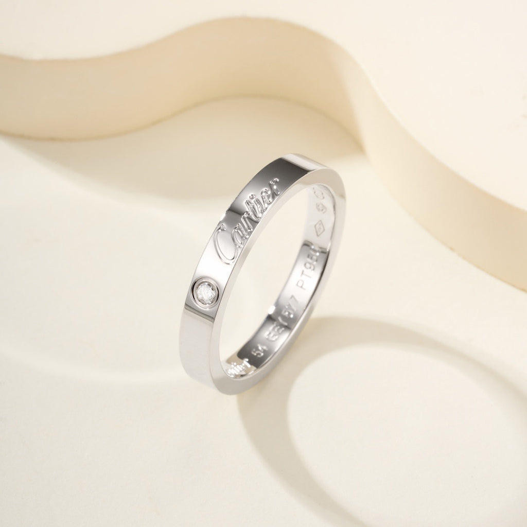 [Gaonasi Jewelry]LOVE RING 4MM 1 DIAMOND