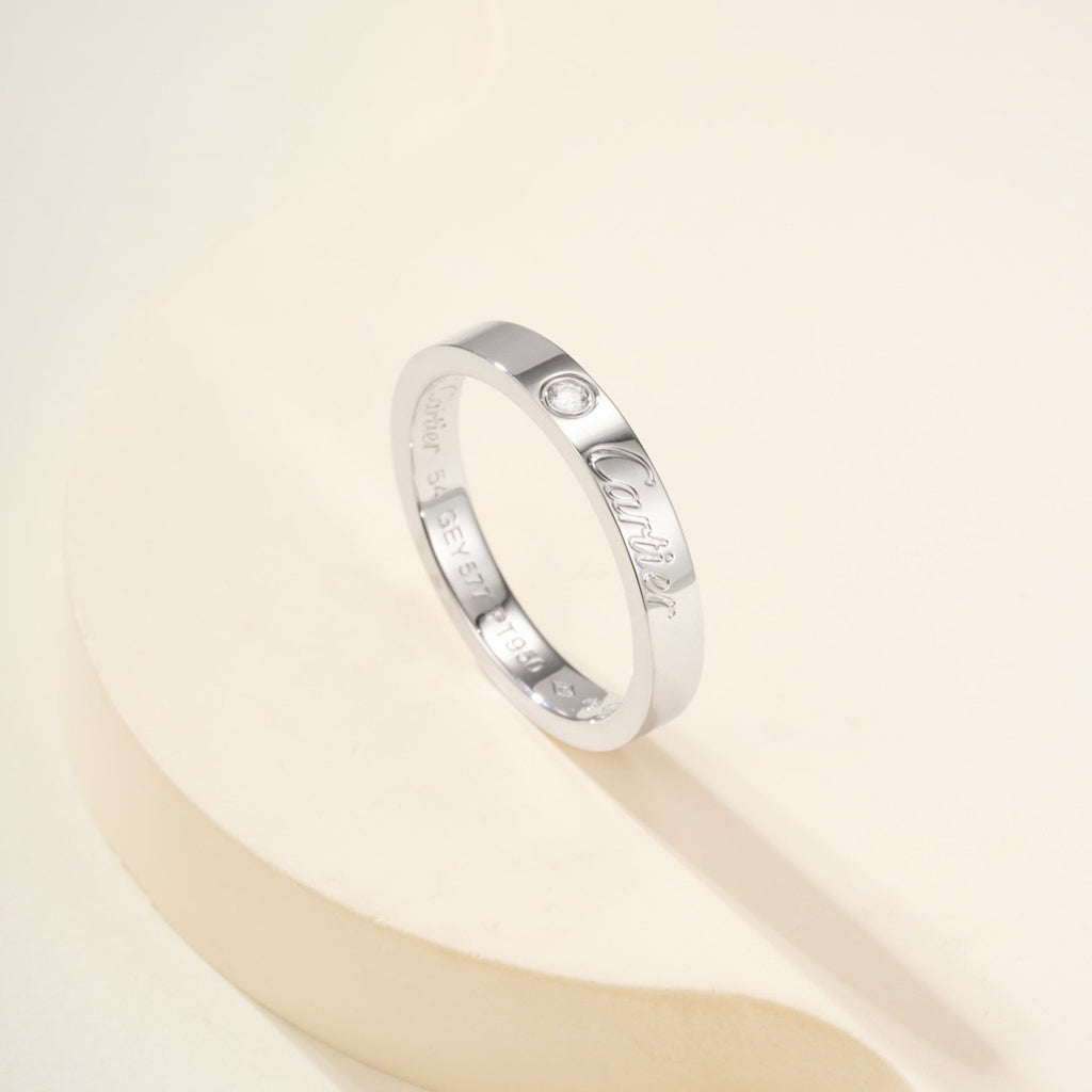 [Gaonasi Jewelry]LOVE RING 4MM 1 DIAMOND