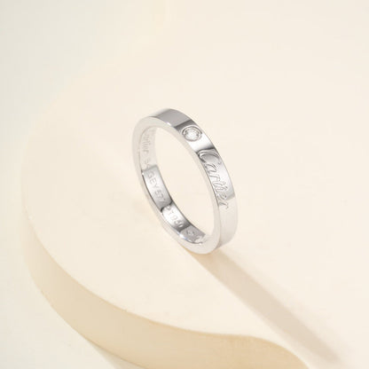 [Gaonasi Jewelry]LOVE RING 4MM 1 DIAMOND