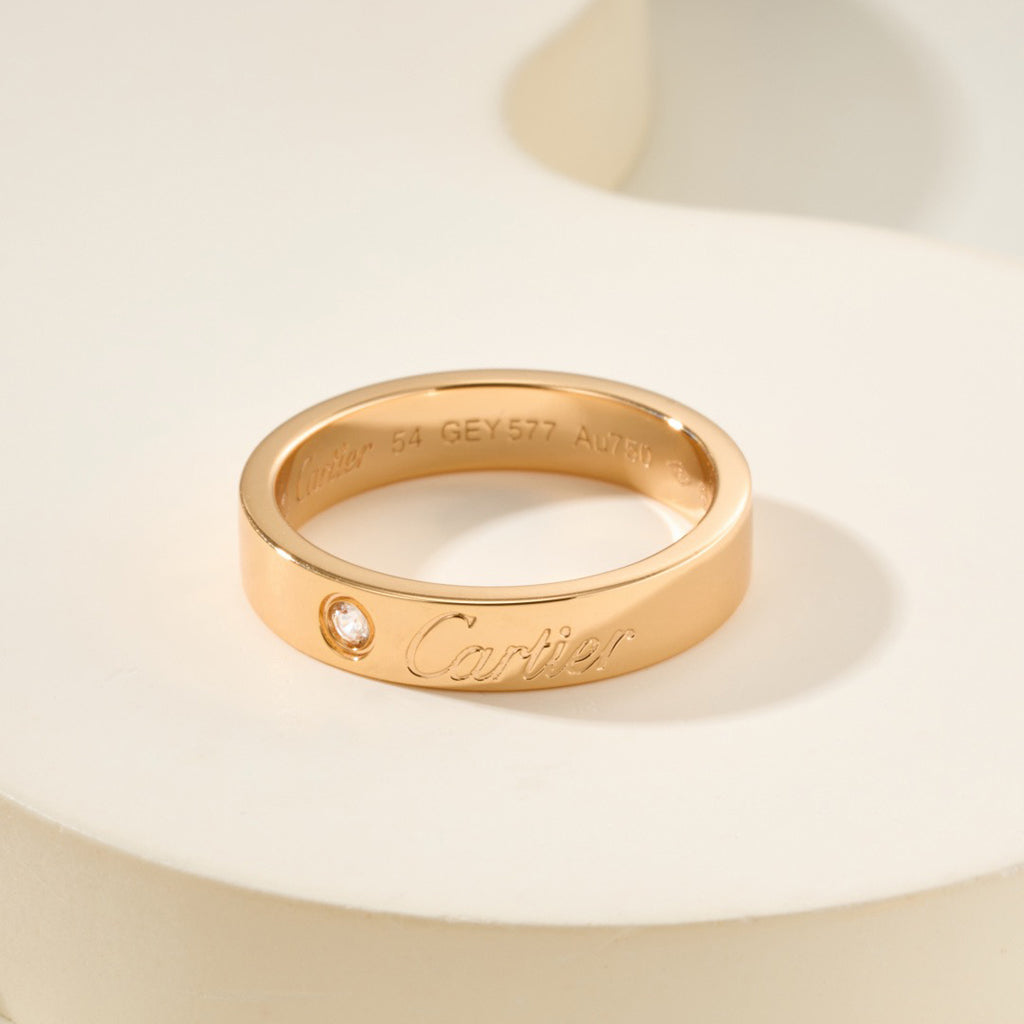 [Gaonasi Jewelry]LOVE RING 4MM 1 DIAMOND