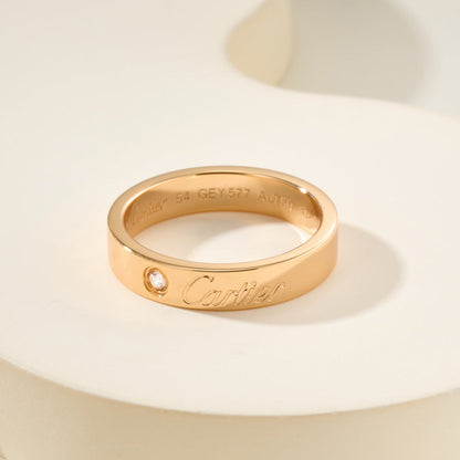 [Gaonasi Jewelry]LOVE RING 4MM 1 DIAMOND