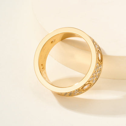 [Gaonasi Jewelry]LOVE 5.5MM FULL-PAVE 6-DIAMOND RING
