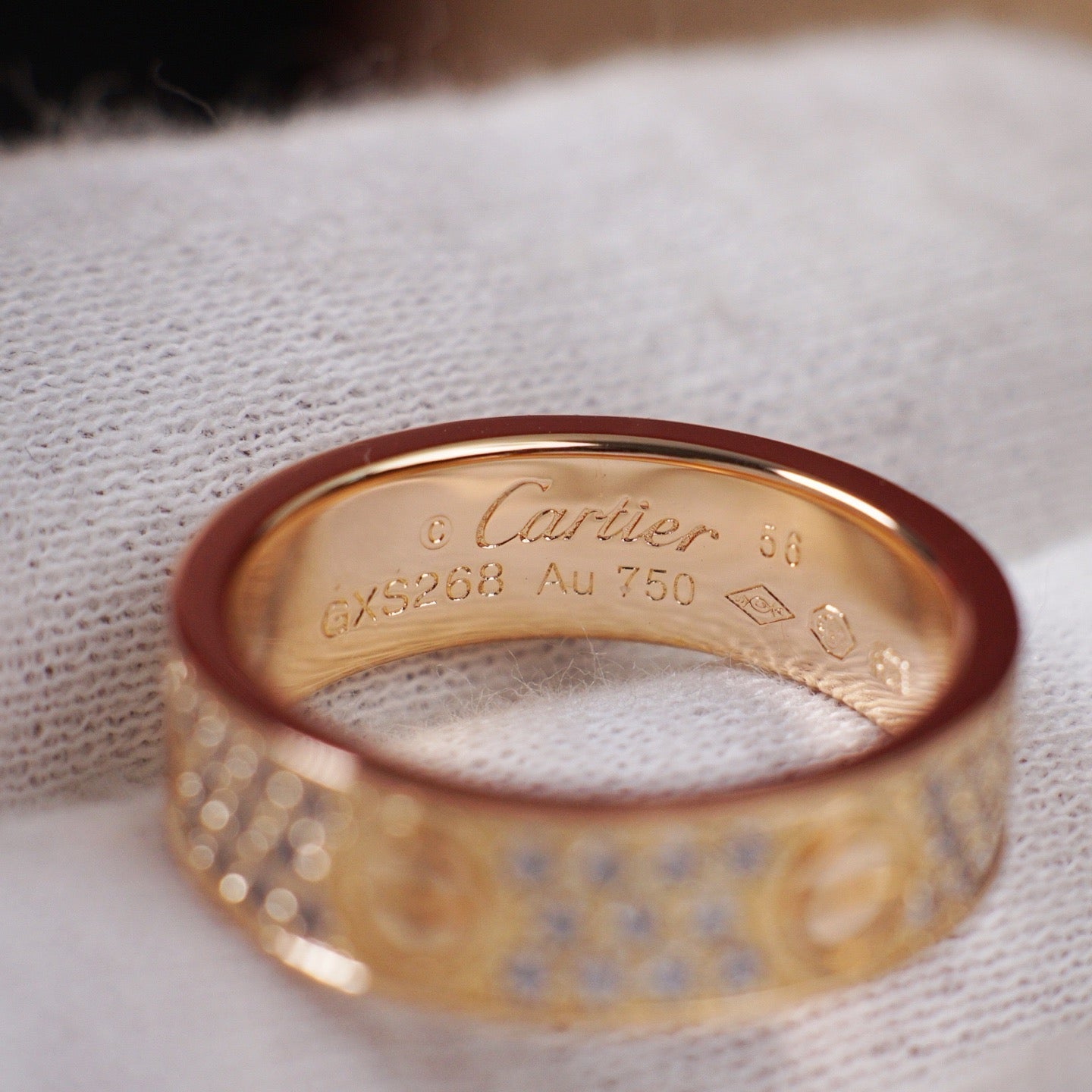 [Gaonasi Jewelry]LOVE RING 5.5MM DIAMONDS PAVED
