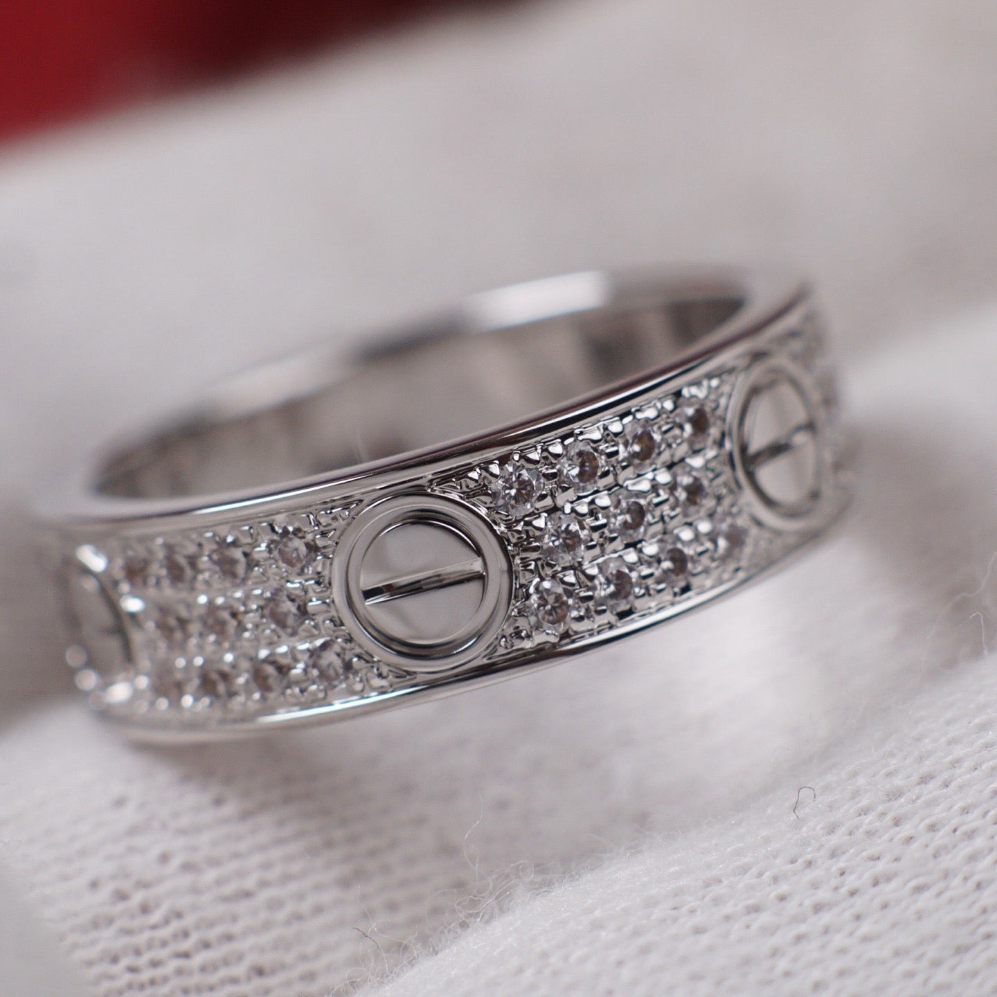 [Gaonasi Jewelry]LOVE RING 5.5MM DIAMONDS PAVED