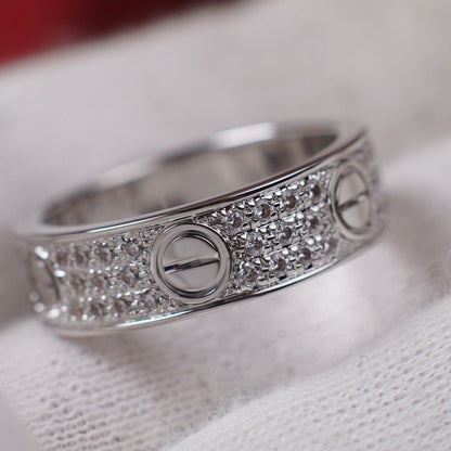 [Gaonasi Jewelry]LOVE RING 5.5MM DIAMONDS PAVED