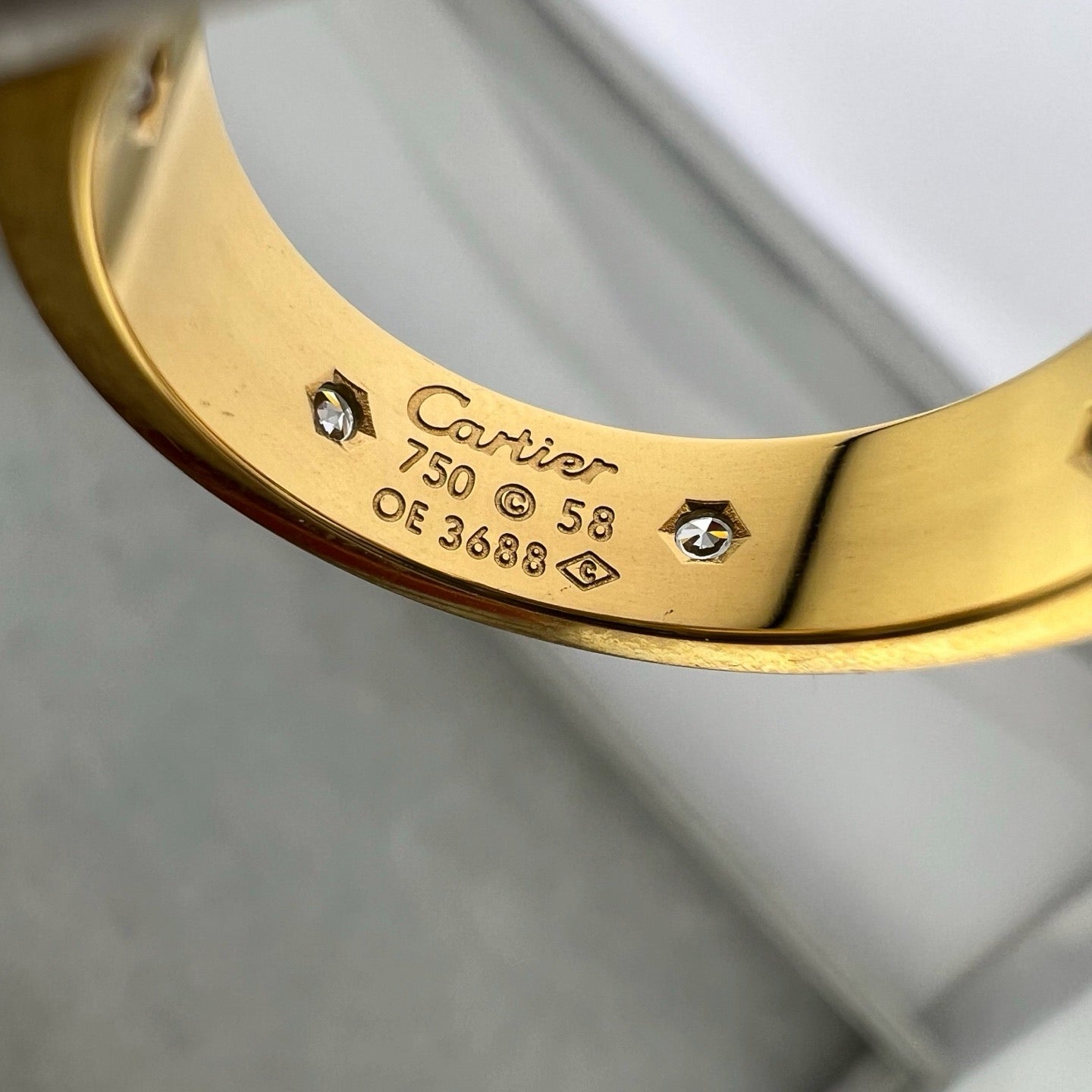 [Gaonasi Jewelry]LOVE 5.5MM FULL-PAVE 6-DIAMOND RING