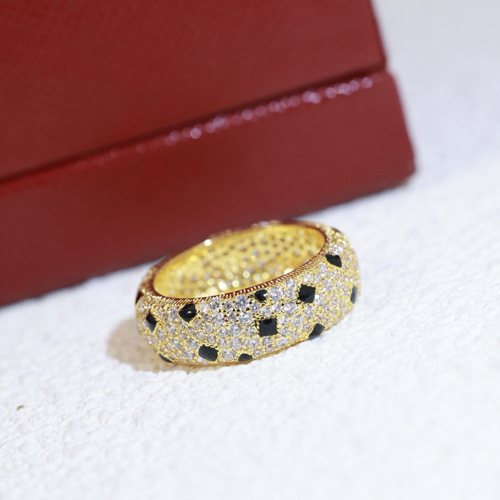 [Gaonasi Jewelry]PANTHERE SPOTTED FULL DIAMOND RING