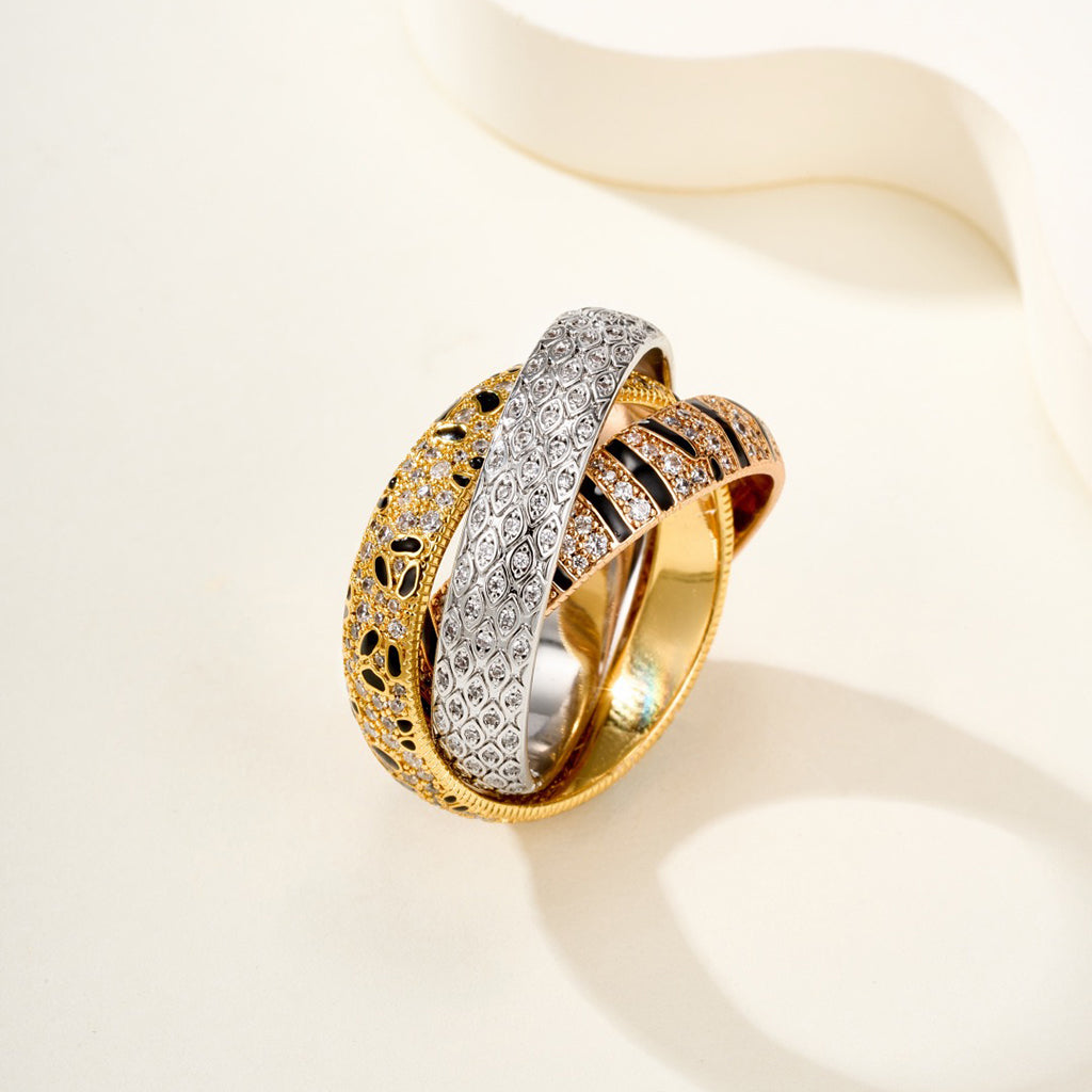 [Gaonasi Jewelry]TRINITY  RING LEOPARD PRINT