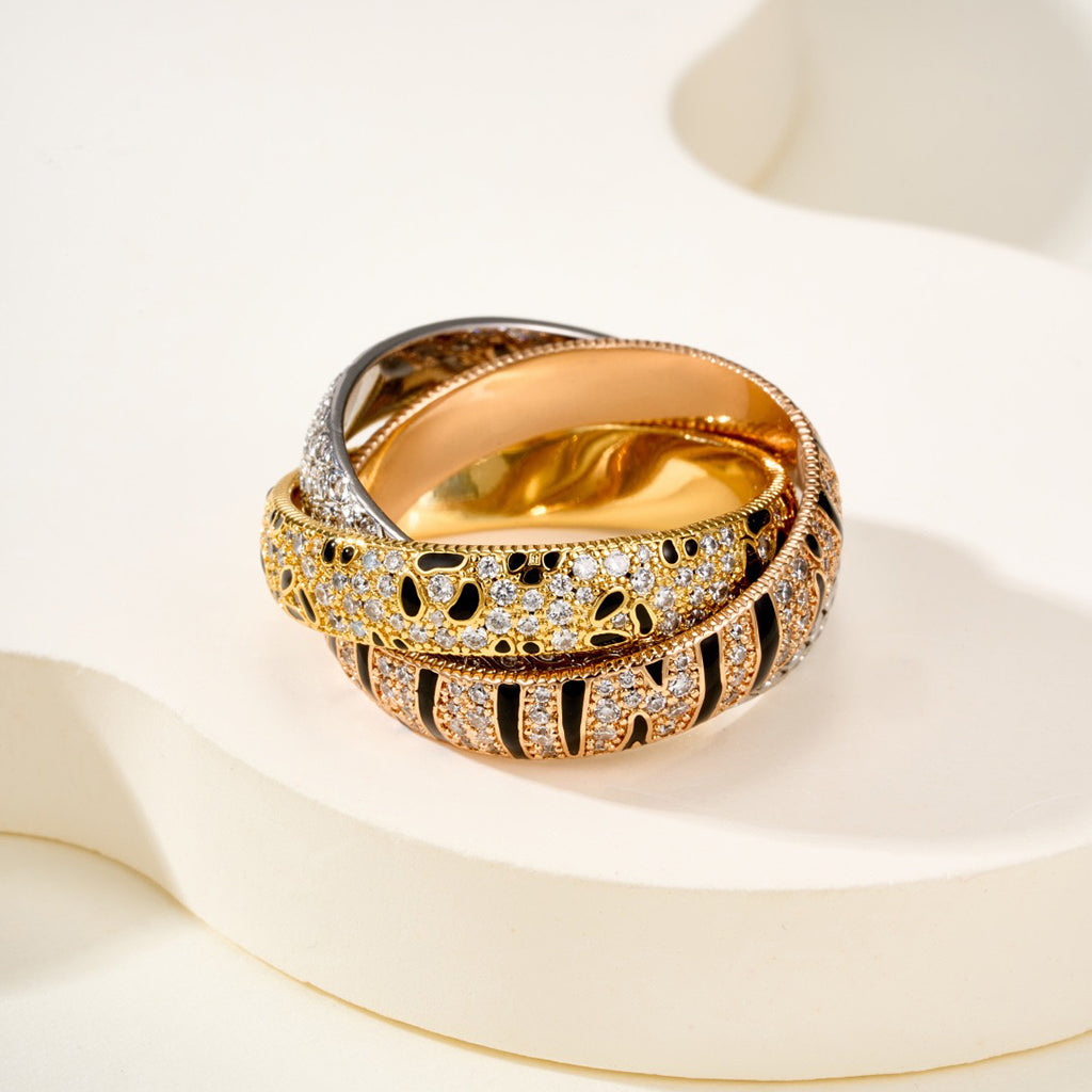 [Gaonasi Jewelry]TRINITY  RING LEOPARD PRINT