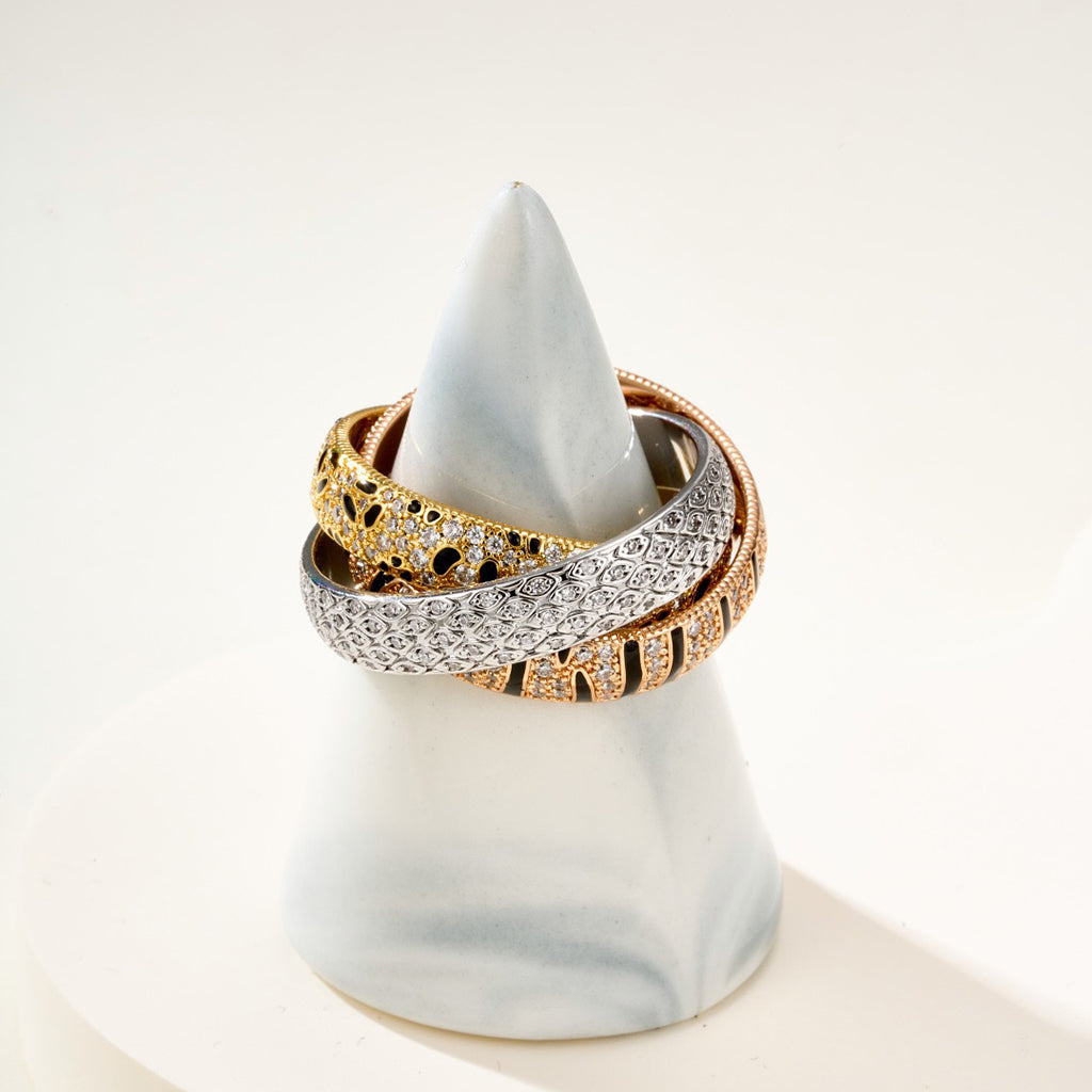 [Gaonasi Jewelry]TRINITY  RING LEOPARD PRINT