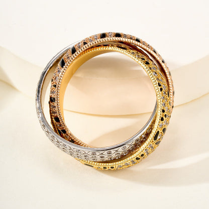 [Gaonasi Jewelry]TRINITY  RING LEOPARD PRINT