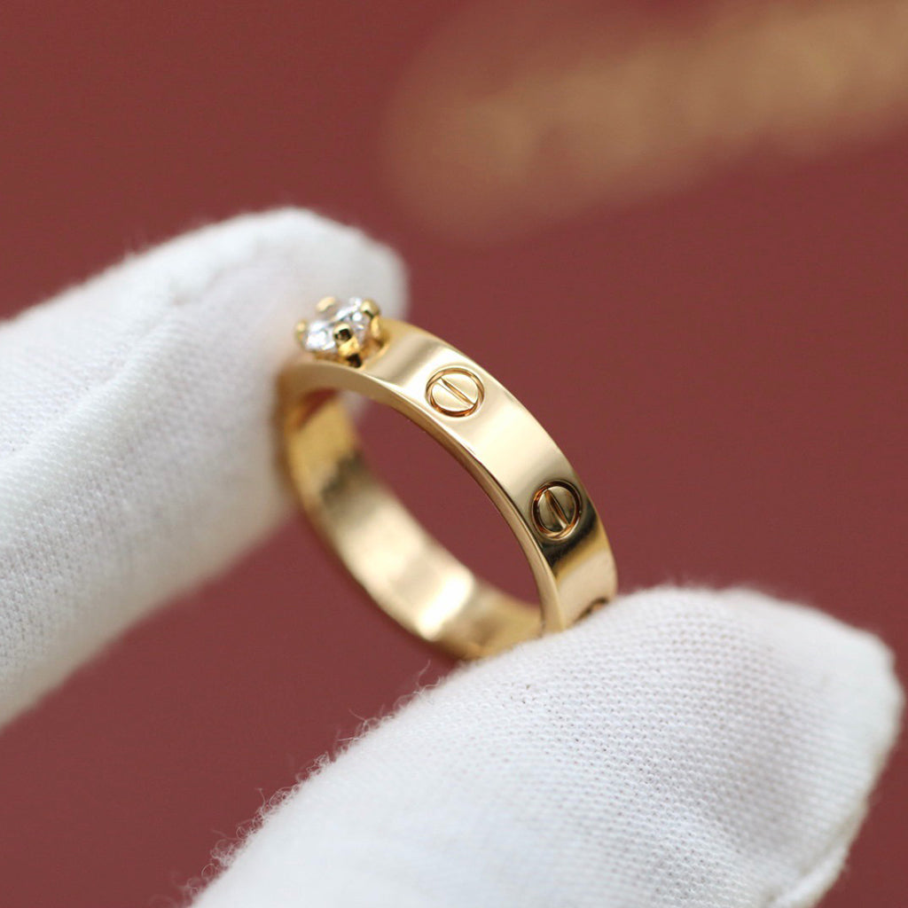 [Gaonasi Jewelry]LOVE RING 3.6MM 1 BIG DIAMOND