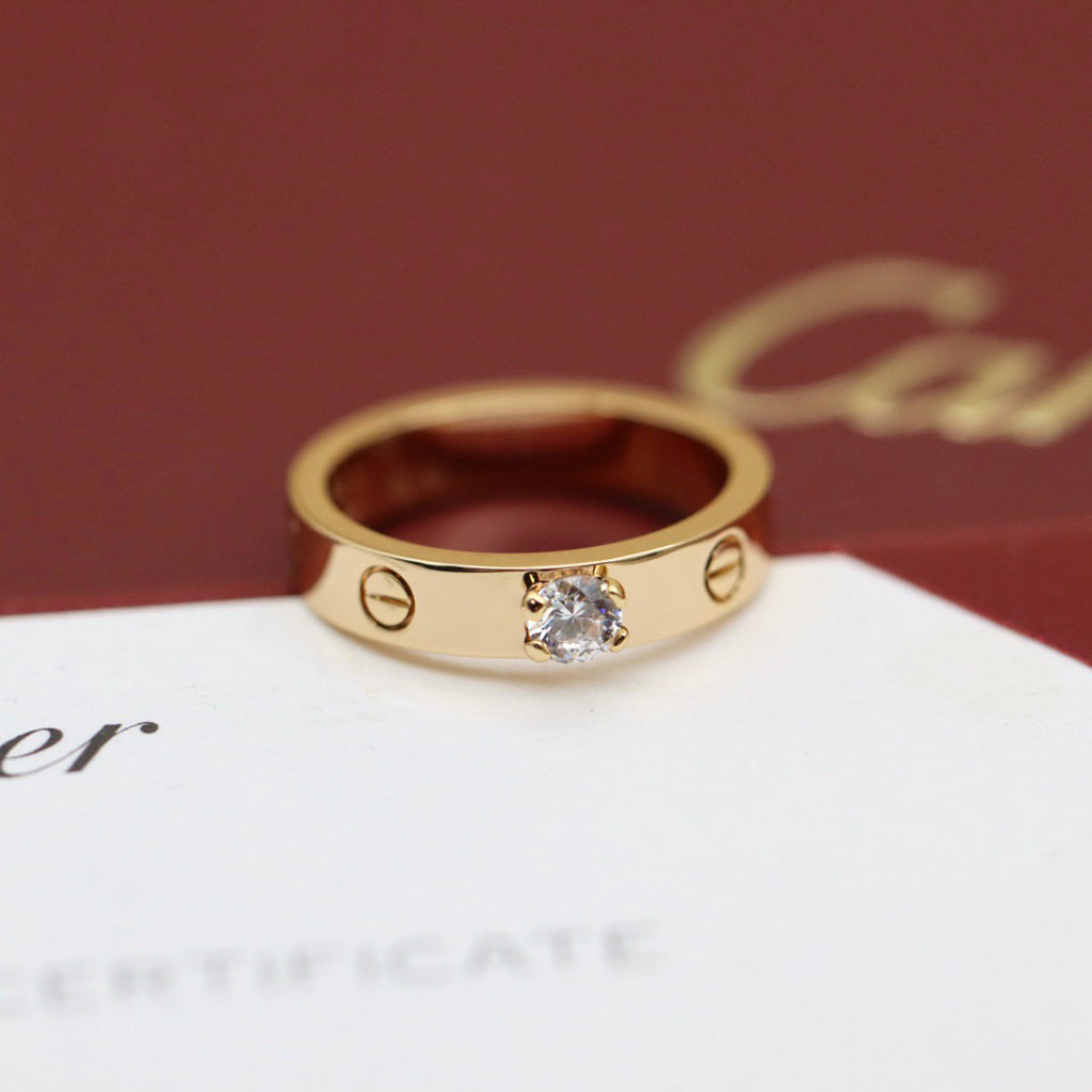 [Gaonasi Jewelry]LOVE RING 3.6MM 1 BIG DIAMOND