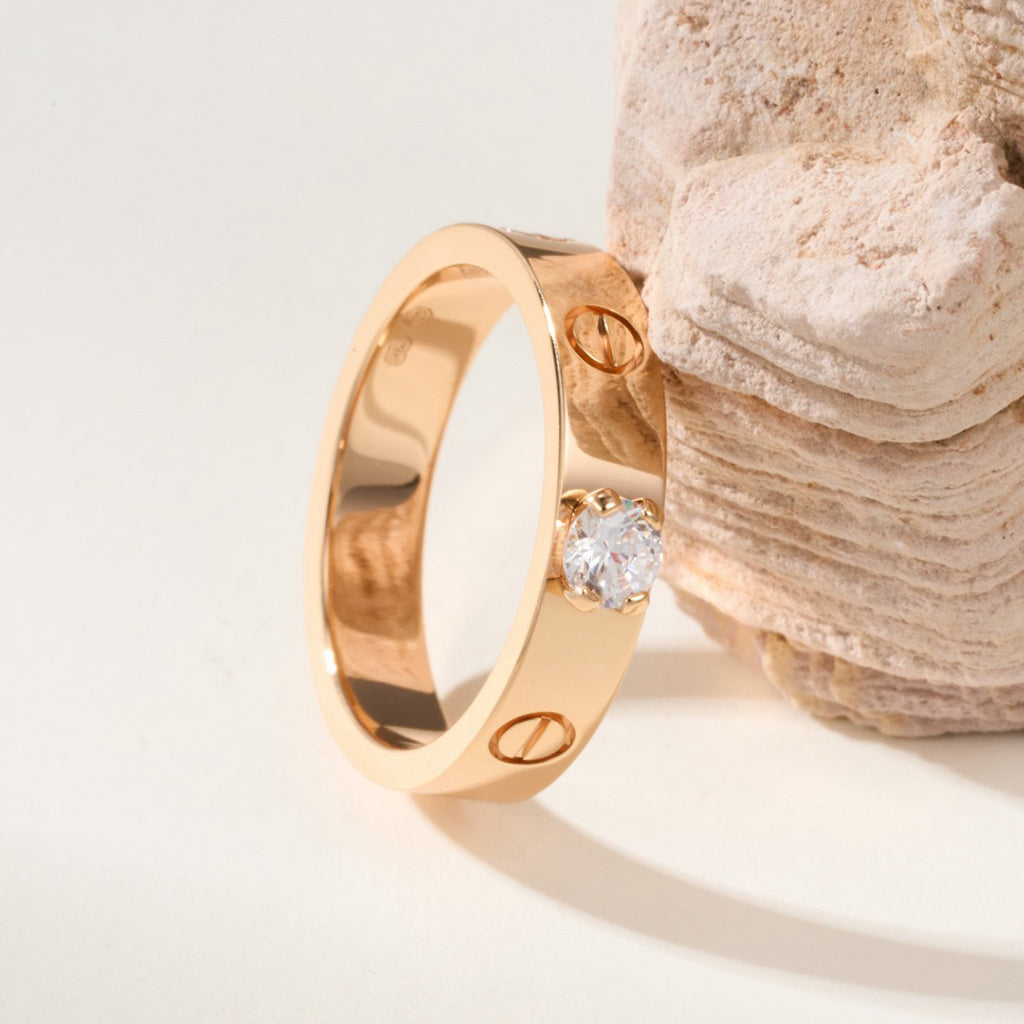 [Gaonasi Jewelry]LOVE RING 3.6MM 1 BIG DIAMOND