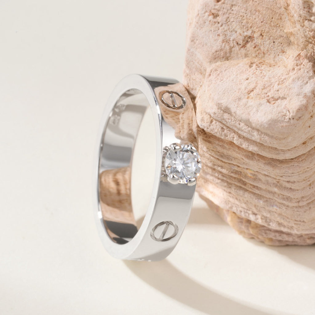 [Gaonasi Jewelry]LOVE RING 3.6MM 1 BIG DIAMOND