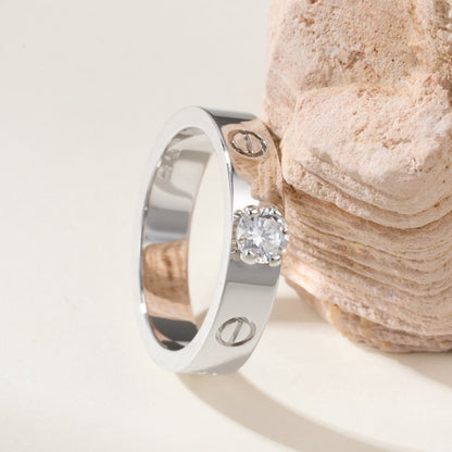 [Gaonasi Jewelry]LOVE RING 3.6MM 1 BIG DIAMOND