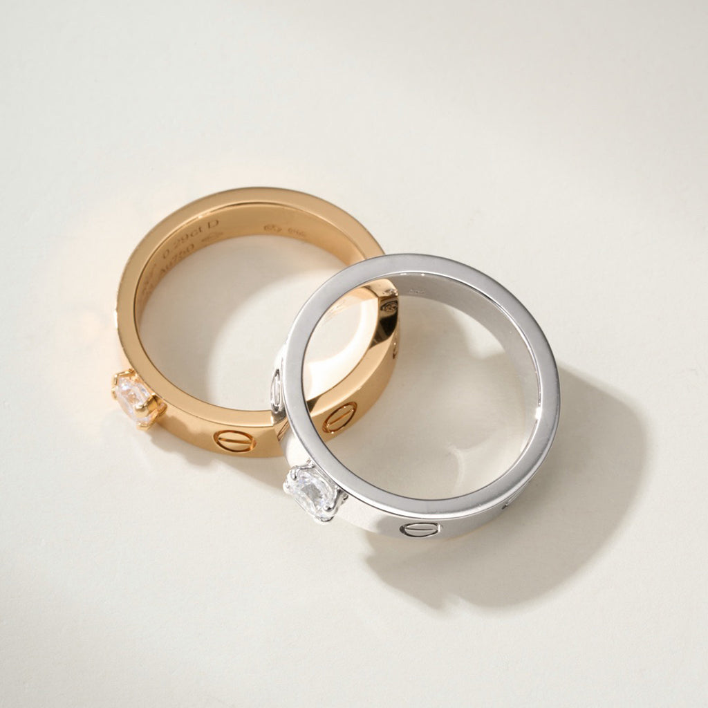 [Gaonasi Jewelry]LOVE RING 3.6MM 1 BIG DIAMOND