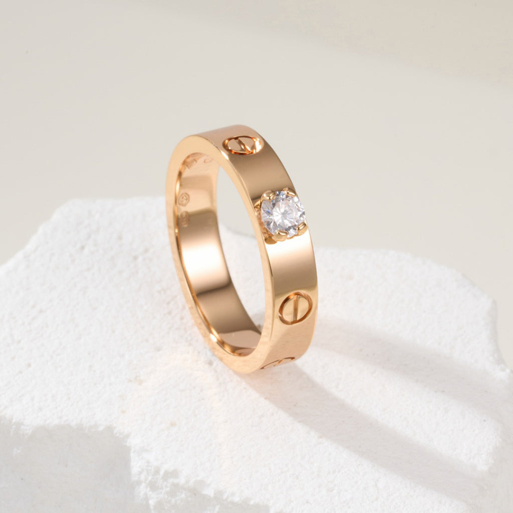 [Gaonasi Jewelry]LOVE RING 3.6MM 1 BIG DIAMOND
