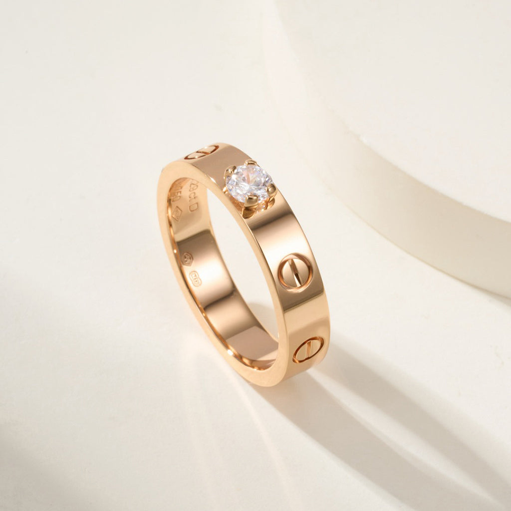 [Gaonasi Jewelry]LOVE RING 3.6MM 1 BIG DIAMOND