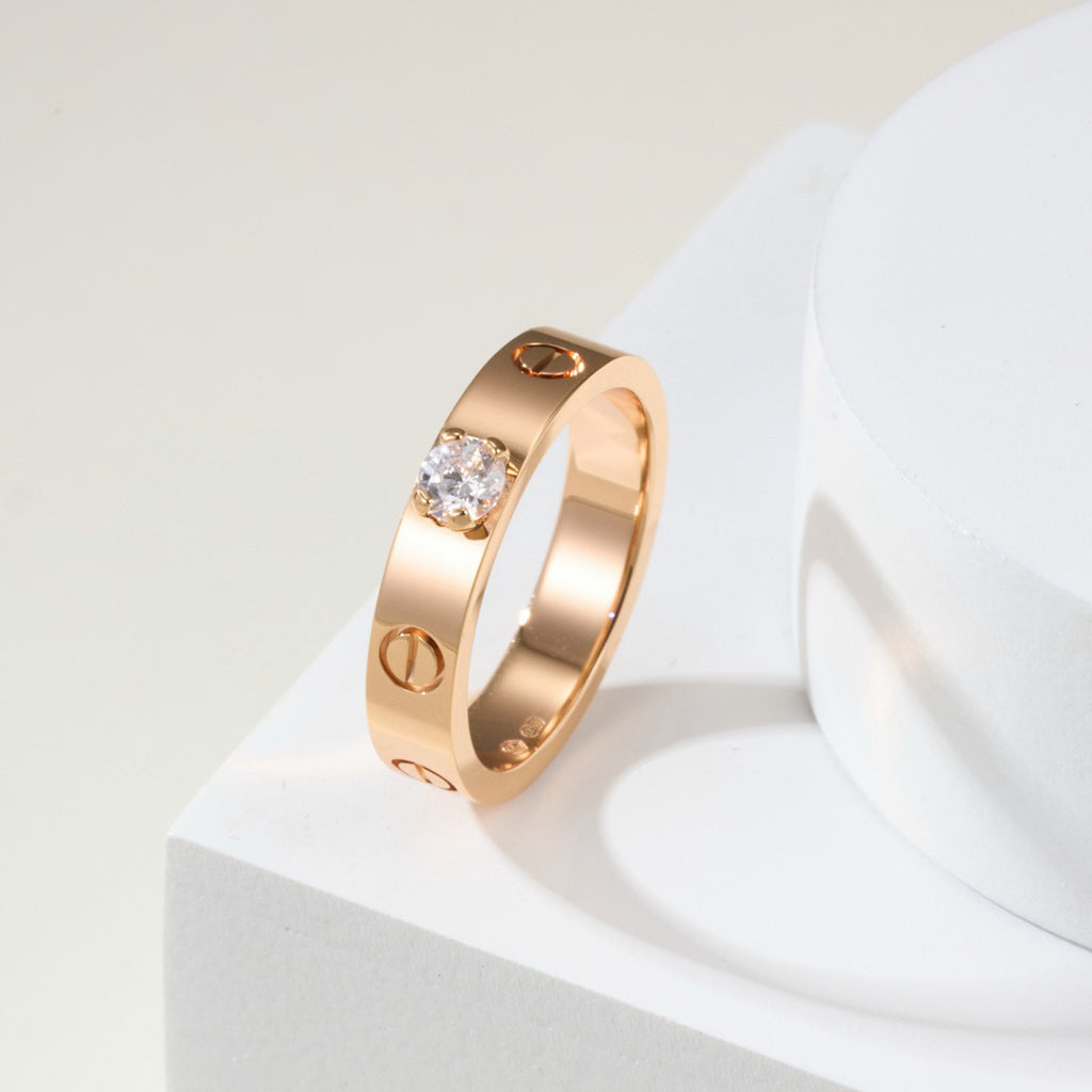 [Gaonasi Jewelry]LOVE RING 3.6MM 1 BIG DIAMOND