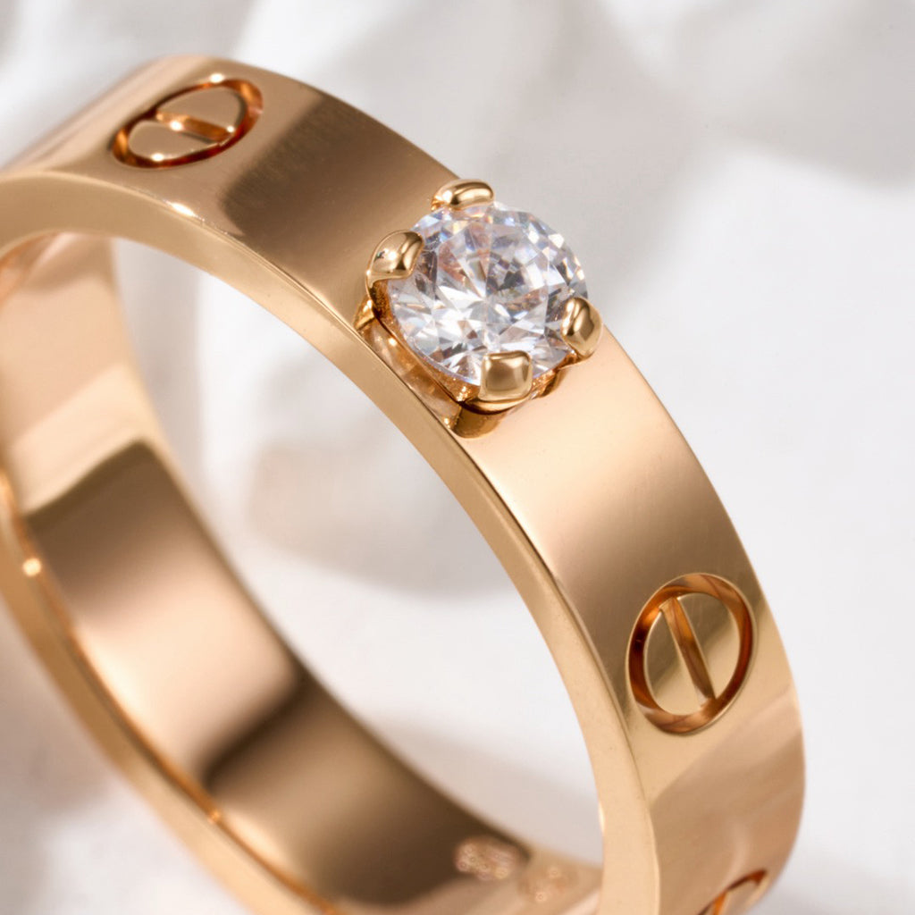 [Gaonasi Jewelry]LOVE RING 3.6MM 1 BIG DIAMOND