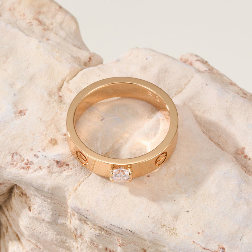 [Gaonasi Jewelry]LOVE RING 3.6MM 1 BIG DIAMOND