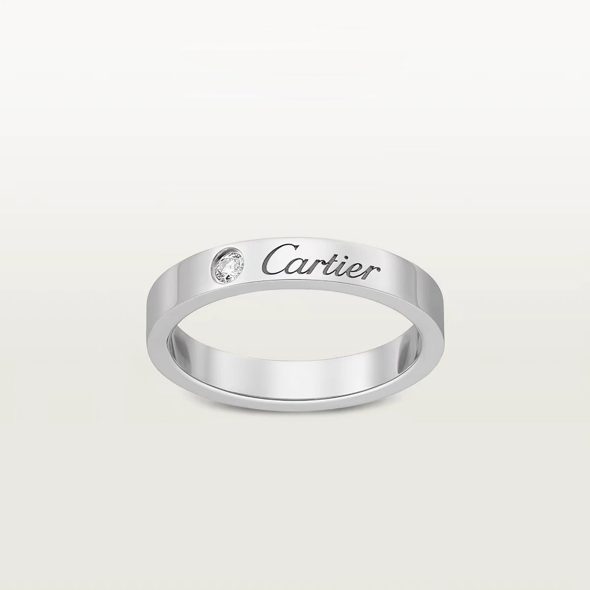 [Gaonasi Jewelry]LOVE RING 4MM 1 DIAMOND