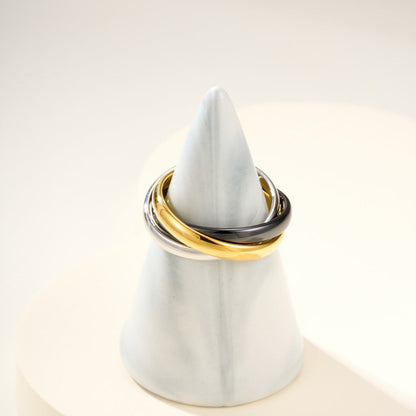[Gaonasi Jewelry]TRINITY 3.2MM RING BLACK CERAMIC