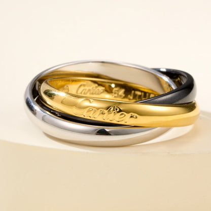 [Gaonasi Jewelry]TRINITY 3.2MM RING BLACK CERAMIC