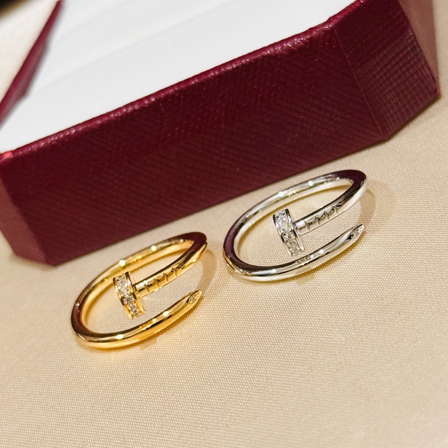 [Gaonasi Jewelry]JUSTE 1.8MM HALF DIAMOND RING