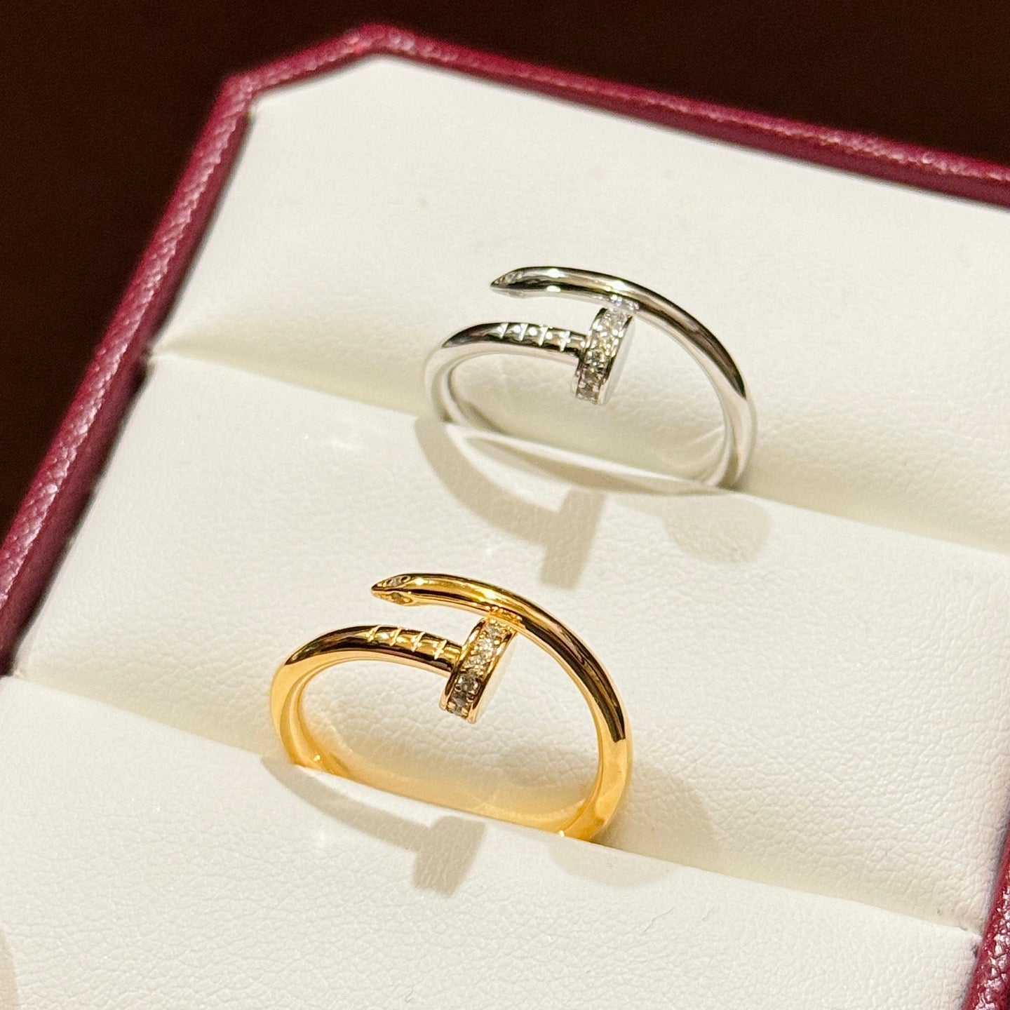 [Gaonasi Jewelry]JUSTE 1.8MM HALF DIAMOND RING