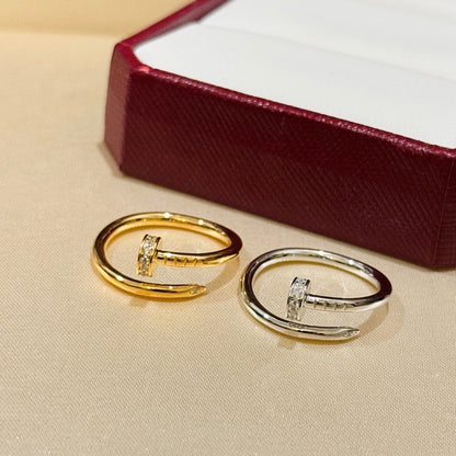 [Gaonasi Jewelry]JUSTE 1.8MM HALF DIAMOND RING