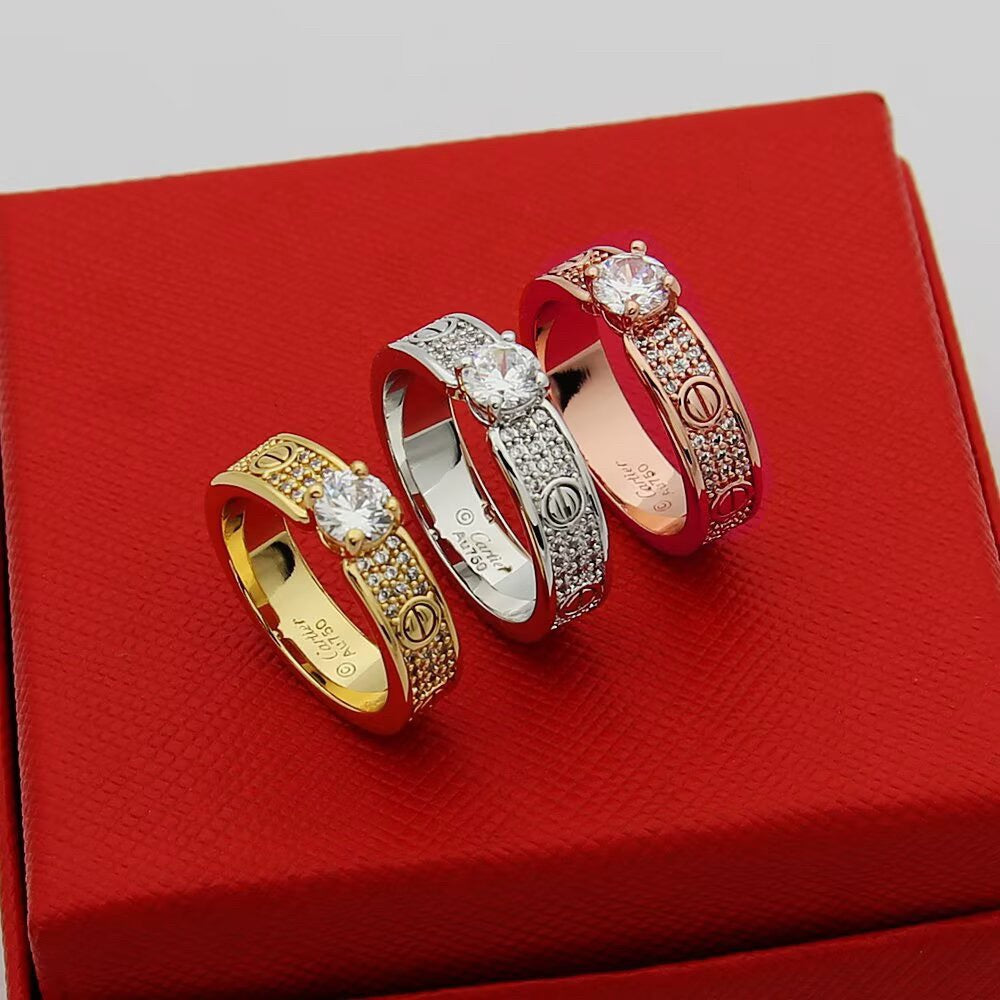 [Gaonasi Jewelry]LOVE RING 3.6MM 1 BIG DIAMOND FULL DIAMOND